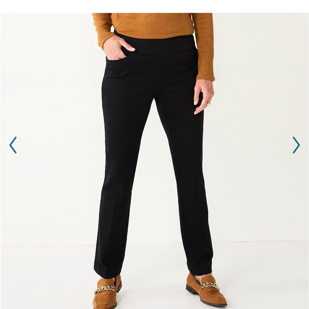 NWT women’s Croft & Barrow pull on bootcut pants SZ 8 - Picture 1 of 10